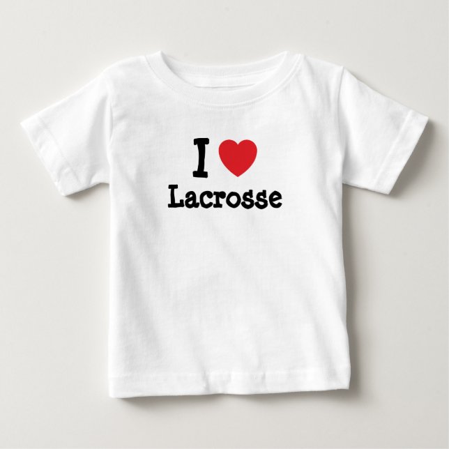 I kärlek Lacrosse anpassningsbar personlig Tee (Framsida)