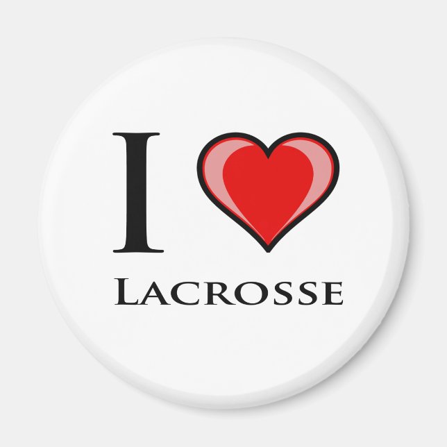 I Kärlek Lacrosse Magnet (Framsidan)