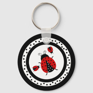 I Kärlek Ladybugs Keychain Nyckelring