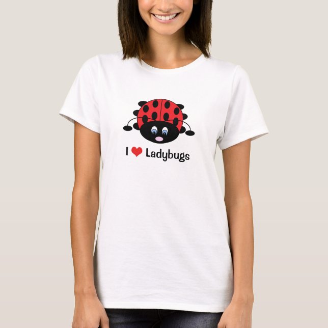 I Kärlek Ladybugs Shirt Tee Shirt (Framsida)
