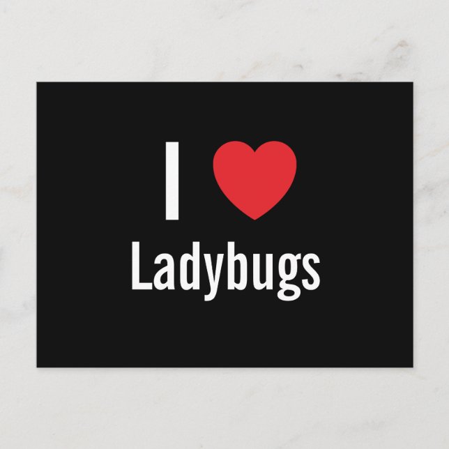 I kärlek Ladybugs Vykort (Framsida)