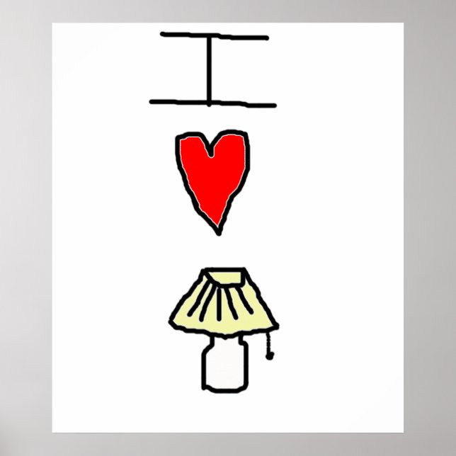 I kärlek-lampa poster (Framsidan)