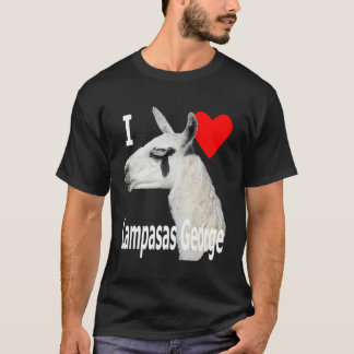 I kärlek Lampasas George Llama white brev T Shirt