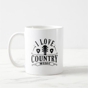 I Kärlek Land Music Kaffemugg