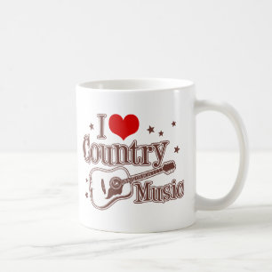 I Kärlek Land Music Kaffemugg