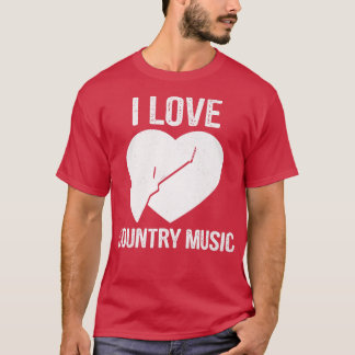 I Kärlek Land Music Retro Vintage Guitar1276 T Shirt
