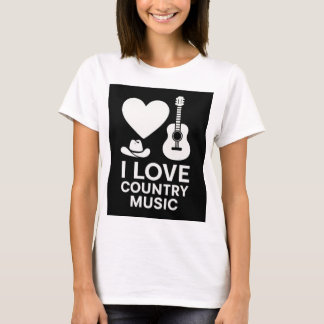 I Kärlek Land Music’ Retro Western Graphic - Guit T Shirt