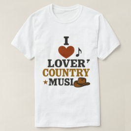 I Kärlek Land Music vit t-shirt