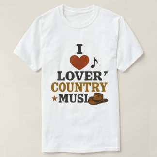 I Kärlek Land Music vit t-shirt