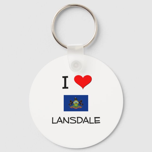I Kärlek Lansdale Pennsylvania Nyckelring (Framsida)
