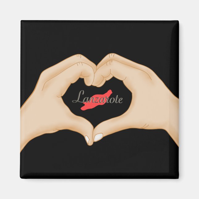 I kärlek Lanzarote Imán Magnet (Framsidan)