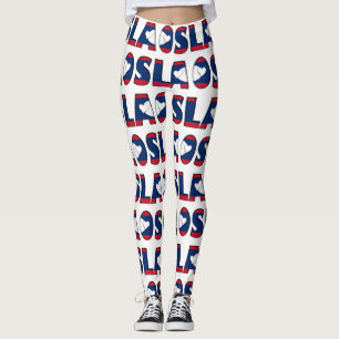 I Kärlek Laos Flagga Typography Mönster Cute Leggings