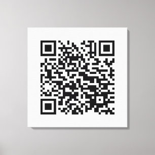 I Kärlek Laos (Khoy Huk Lao) Flagga QR-kod Lao G Canvastryck