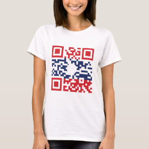 I Kärlek Laos (Khoy Huk Lao) Flagga QR-kod Lao G Tee