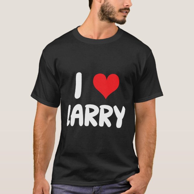 I Kärlek Larry - Heart - Namn T Shirt (Framsida)