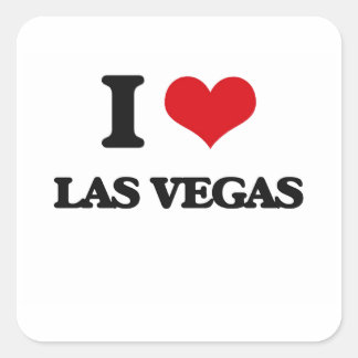 I kärlek Las Vegas Fyrkantigt Klistermärke