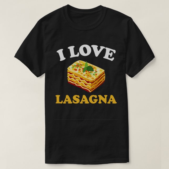 I Kärlek Lasagna Italienska Food Pasta Älskare 2 T Shirt (Design framsida)