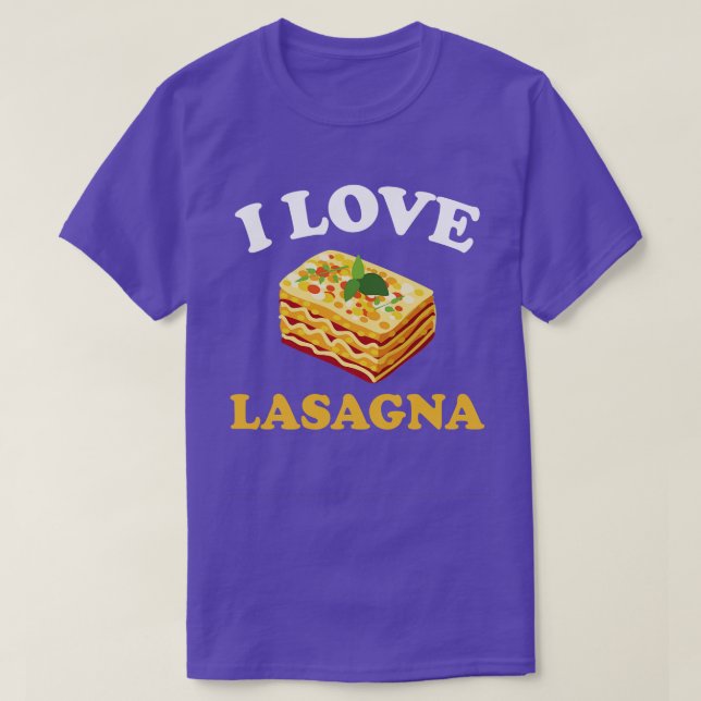 I Kärlek Lasagna Italy Food Pasta Älskare T Shirt (Design framsida)