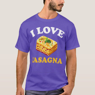 I Kärlek Lasagna Italy Food Pasta Älskare T Shirt