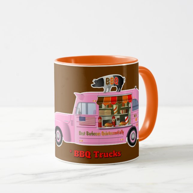 I Kärlek Lastbilar (BBQ lastbilar) Mugg (Framsida höger)