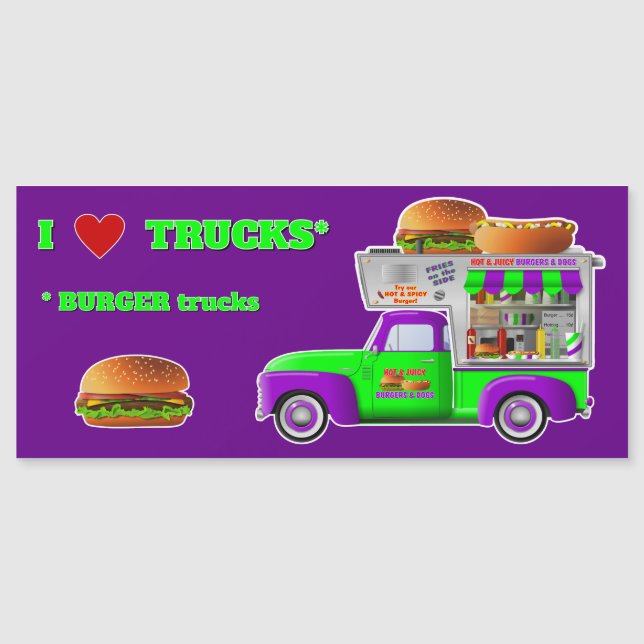 I Kärlek Lastbilar (BURGER Lastbilar)-magnet (Framsida)