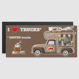 I Kärlek Lastbilar (COFFEE Lastbilar)-magnet