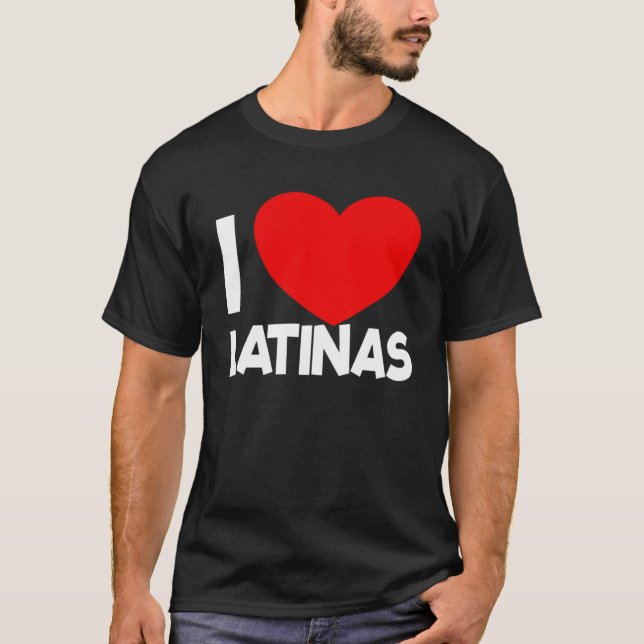 I Kärlek latas Red Heart Latina Girlkompis I Kärle T Shirt (Framsida)