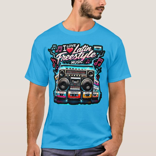 I Kärlek Latin Freestyle Music T Shirt (Framsida)