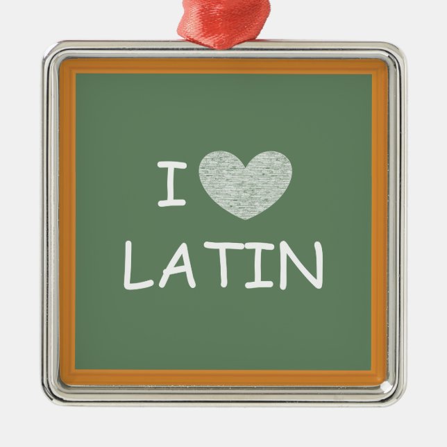 I Kärlek Latin Julgransprydnad Metall (Framsidan)