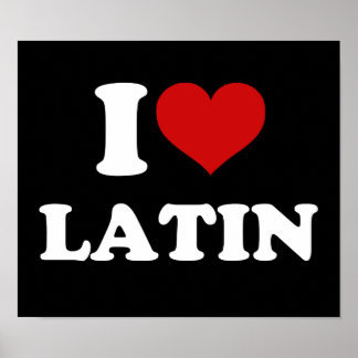 I Kärlek Latin Poster