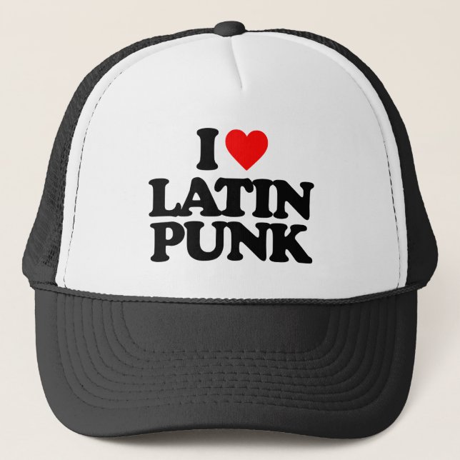 I KÄRLEK LATIN PUNK TRUCKERKEPS (Framsida)
