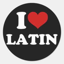 I Kärlek Latin Runt Klistermärke