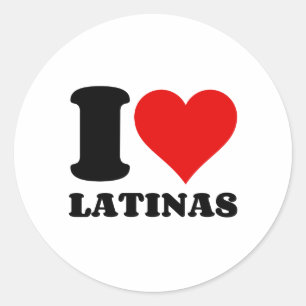 I KÄRLEK LATINAS RUNT KLISTERMÄRKE