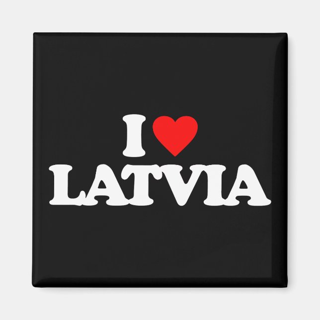 I KÄRLEK LATVIA MAGNET (Framsidan)