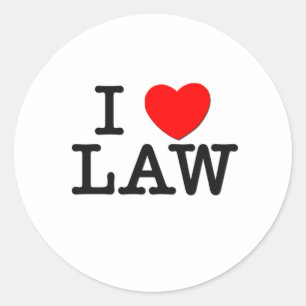 I KÄRLEK LAW RUNT KLISTERMÄRKE