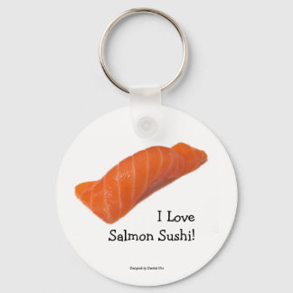I kärlek lax sushi Keychain Nyckelring