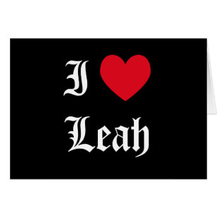 I Kärlek Leah Hälsningskort