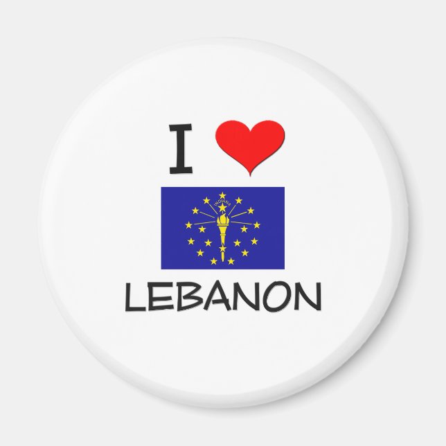 I Kärlek LEBANON Indiana Magnet (Framsidan)