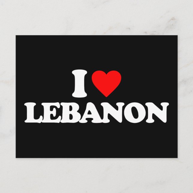 I KÄRLEK LEBANON VYKORT (Framsida)