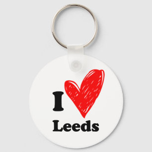 I kärlek Leeds Nyckelring