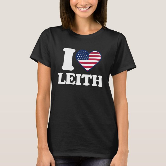I kärlek Leith I hjärta Leith T Shirt (Framsida)