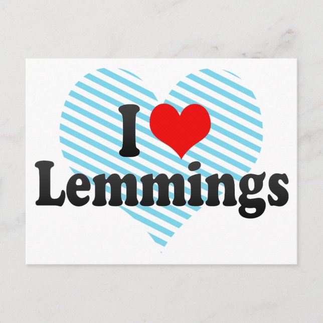 I Kärlek Lemmings Vykort (Framsida)