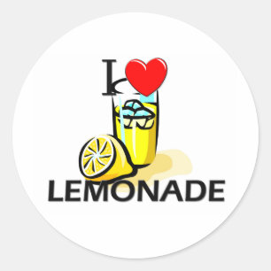 I Kärlek Lemonade Runt Klistermärke