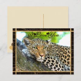I Kärlek Leopard Photo Vykort