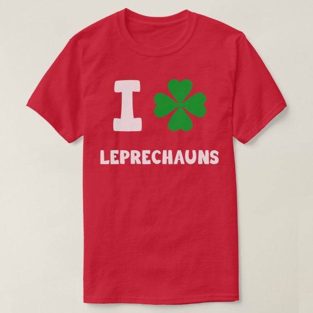 I Kärlek Leprechaunss Funny St T Shirt (Design framsida)