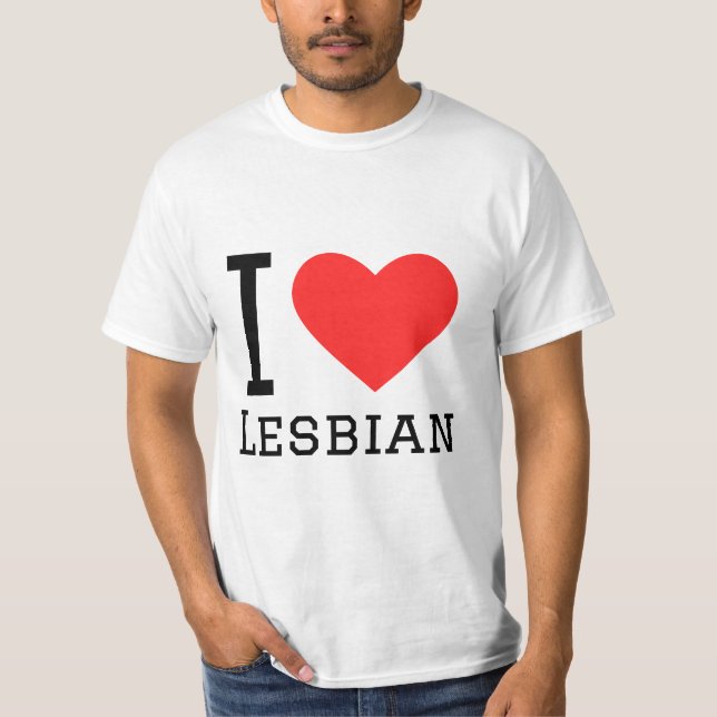 I KÄRLEK LESBISK T SHIRT (Framsida)