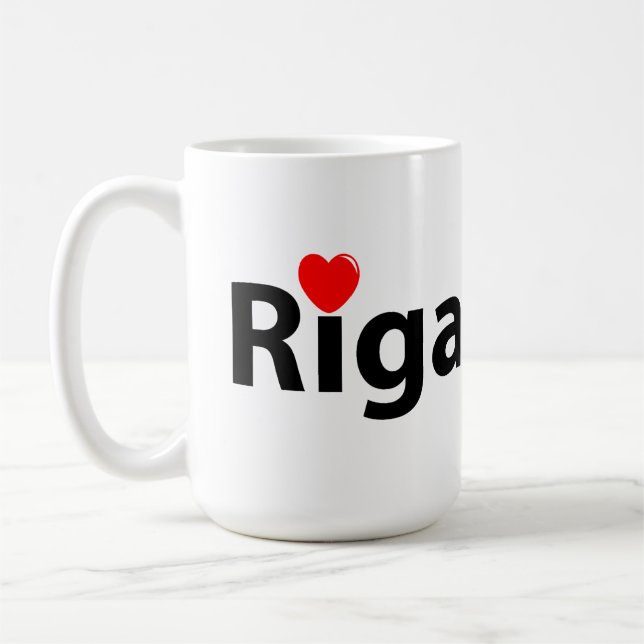 I kärlek Lettland Riga Kaffemugg (Vänster)