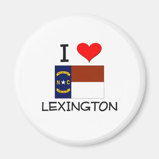 I Kärlek Lexington North Carolina Magnet (Framsidan)