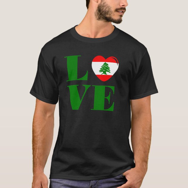 I kärlek Libanon T Shirt (Framsida)