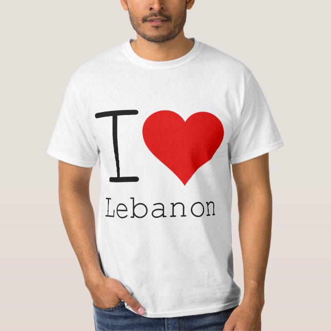 I Kärlek Libanon T Shirt (Framsida)